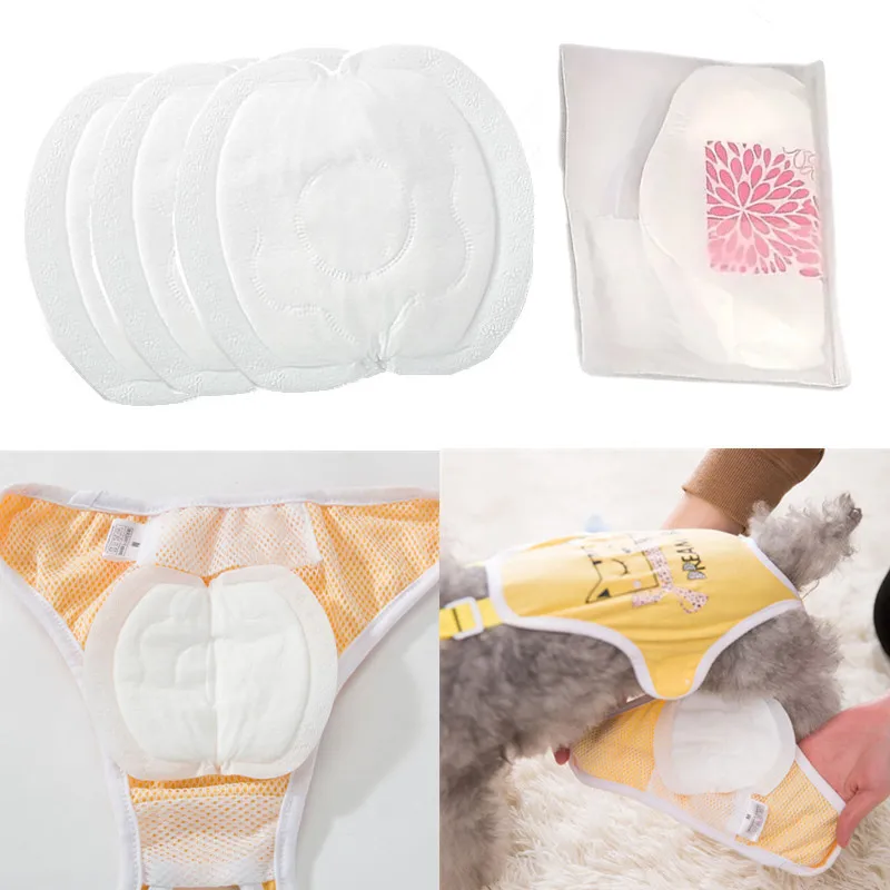 30 unids/bolsa almohadillas para perros pañales desechables para perros masculinos y femeninos-pantalones cortos cómodos y absorbentes para perros con almohadilla sanitaria