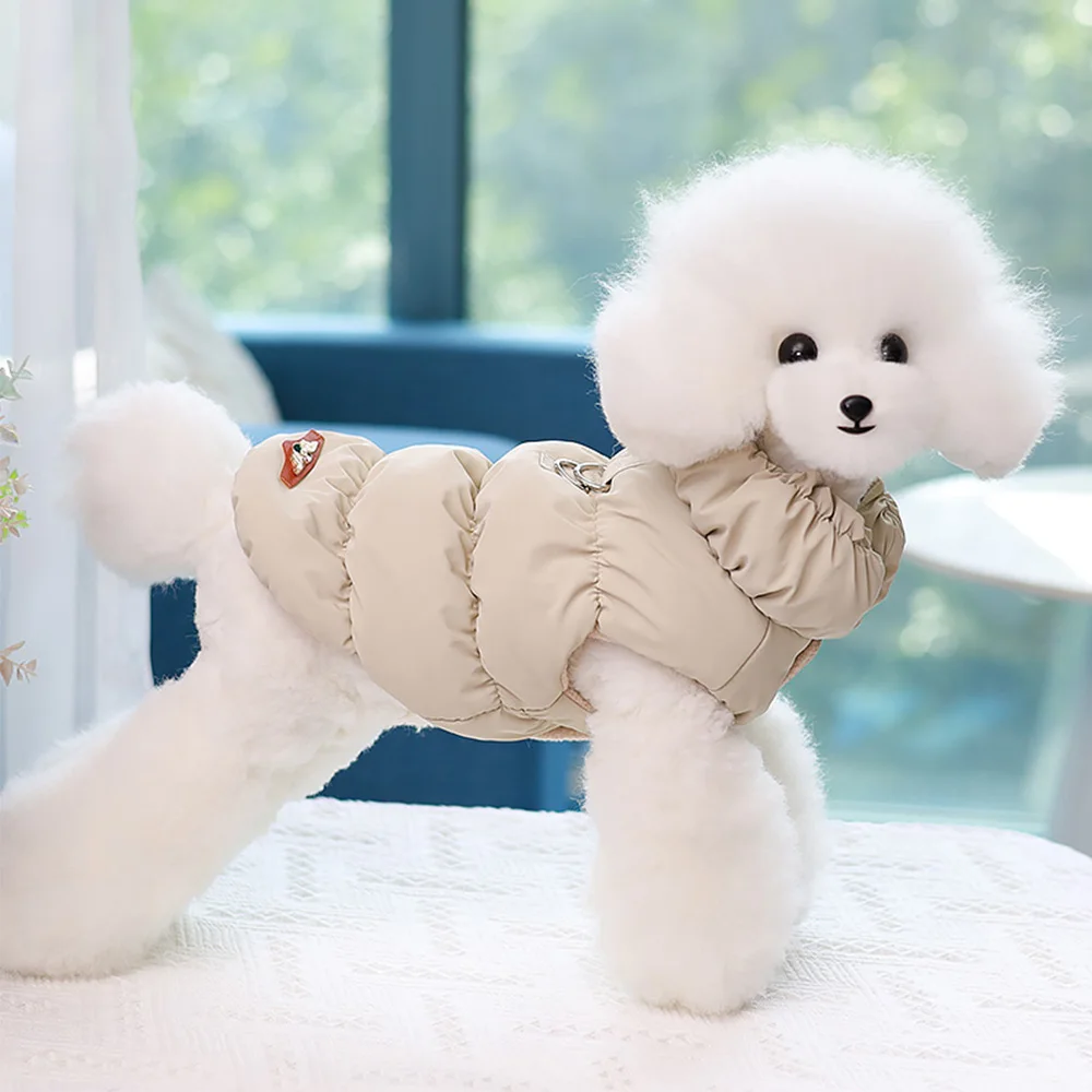 Ropa suave y cálida para perros, abrigo acolchado para cachorros y gatos, chaqueta para perros pequeños y medianos, chaleco para caniche, Bulldog Francés, Chihuahua, traje para mascotas