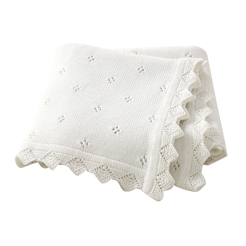 Mantas de punto para bebé recién nacido, ropa de cama para cochecito, edredones, fundas de 90x70cm, manta envolvente súper suave a cuadros lisos a la moda para bebé