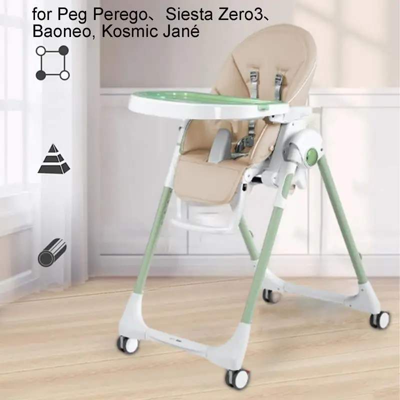 Cojín para asiento de silla de comedor de bebé, funda para silla de comedor de cuero PU, funda para asiento de comedor para niños Peg Perego para Siesta Zero3 para Baoneo