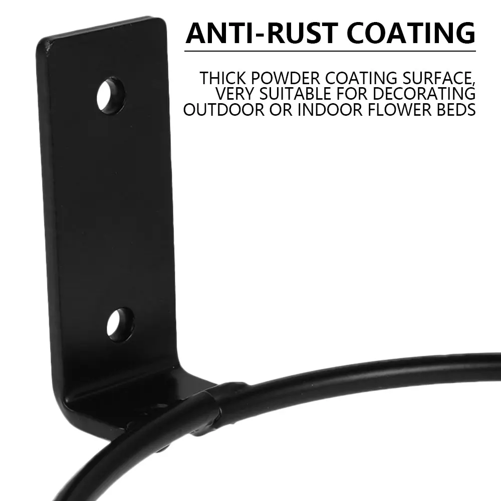 Bandejas para macetas, soporte de anillo para maceta montado en la pared, ganchos para macetero de Metal, colgadores, soporte de pared, estante de almacenamiento de plantas para jardín