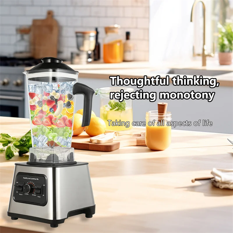 Licuadora potente de 6000W, exprimidor, batidora de mesa, contenedor de 2,5l, procesador de alimentos, mezclador para frutas y nueces de hielo