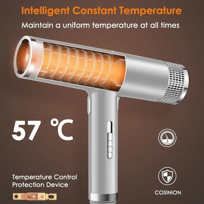 Secador de pelo profesional, secador de pelo iónico negativo infrarrojo, herramienta de estilismo de salón de viento frío y caliente, soplador de pelo, secador de pelo eléctrico