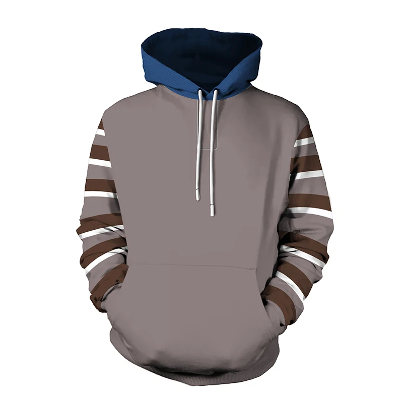 2024 moda estampado patrón de rayas jersey de los hombres Casual Simple de gran tamaño sudadera suelta diseño callejero Harajuku sudadera de los hombres