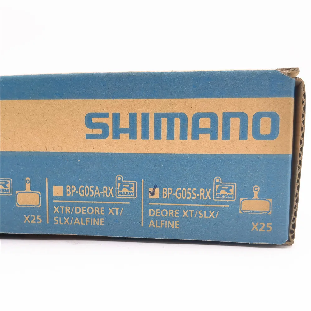 SHIMANO-Pastillas de resina para frenos de disco de MTB, G05S, 25 pares