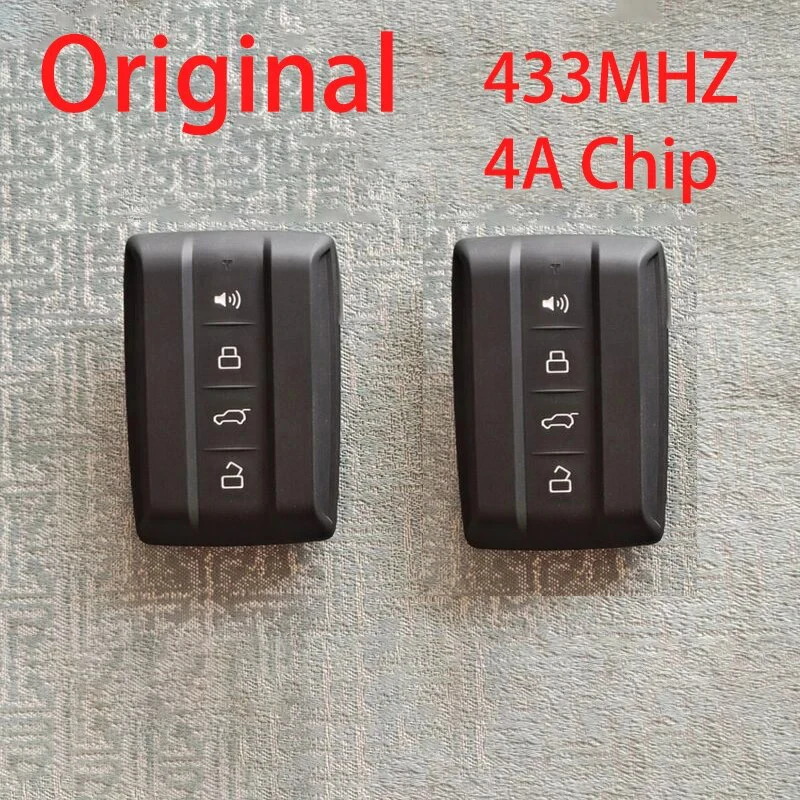 Llave remota inteligente sin llave para Great Wall GWM TANK 433, OEM, 4 botones, 300 Mhz, Chip 4A