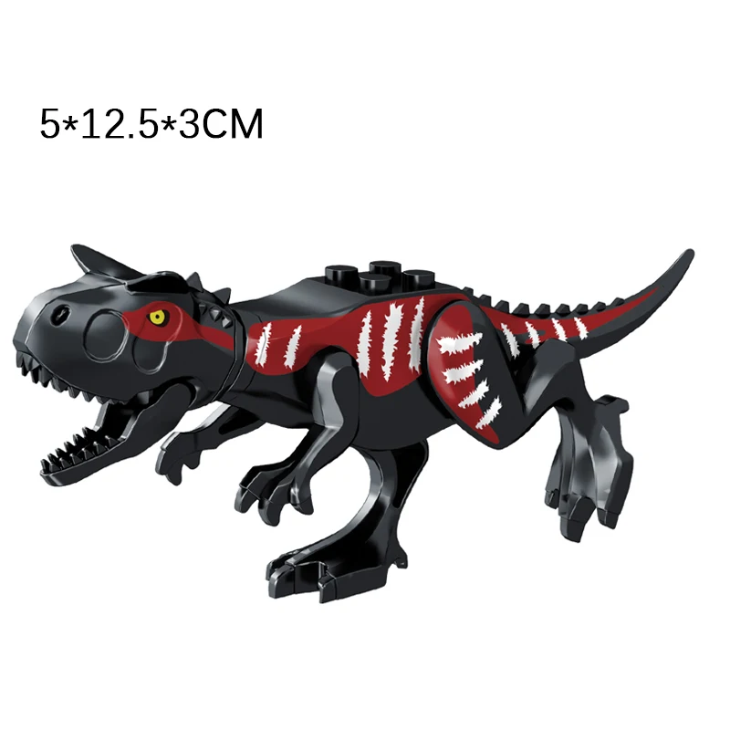 Bloques de construcción de dinosaurios jurásicos Indominus Rex DIY figuras de acción de tiranosaurio modelos juguetes para niños animales regalos de navidad
