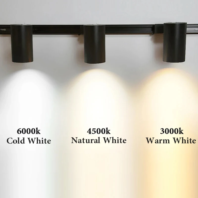 Luz de riel LED 220V Foco de techo Led 12/20/30/40W Lámpara de techo para sala de estar Línea de cocina Sistemas de rieles de iluminación Juego de focos