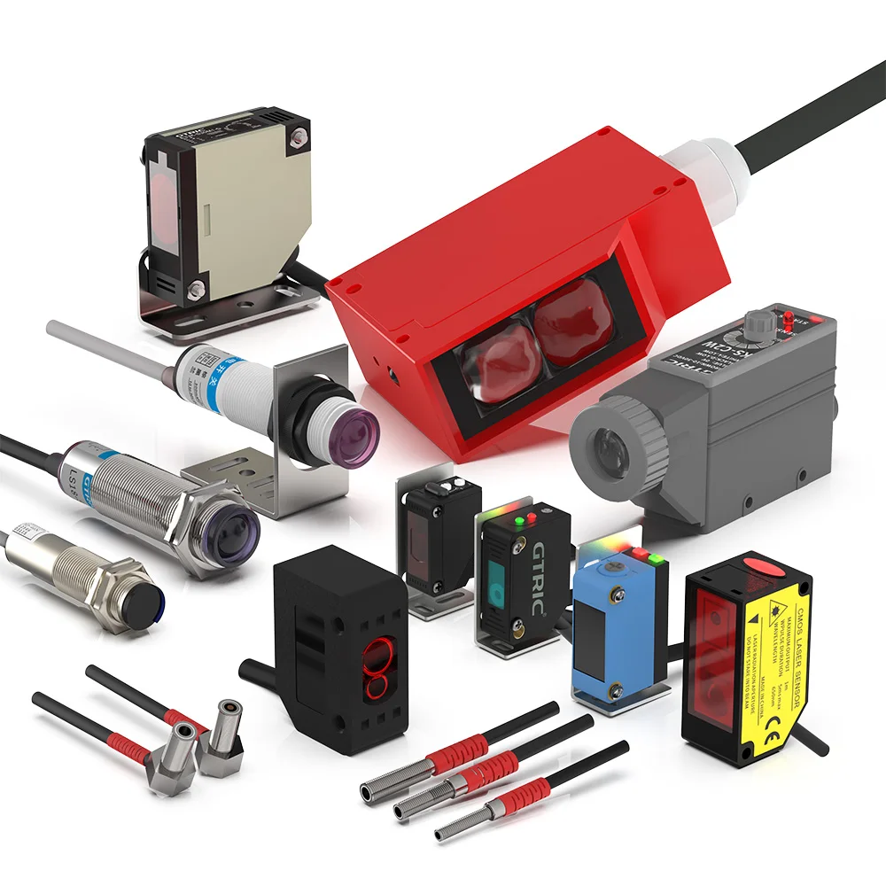 Sensor fotoeléctrico GTRIC interruptor infrarrojo fotoeléctrico cuadrado retrorreflectante IP67 impermeable 24-220V AC DC Universal 10m de distancia
