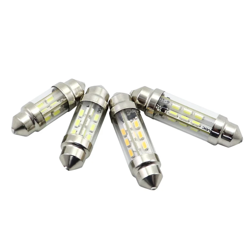 4 Uds 6V 12v 24V C5W C10W LED barco coche adorno semáforo Auto luces de matrícula bombillas de lectura