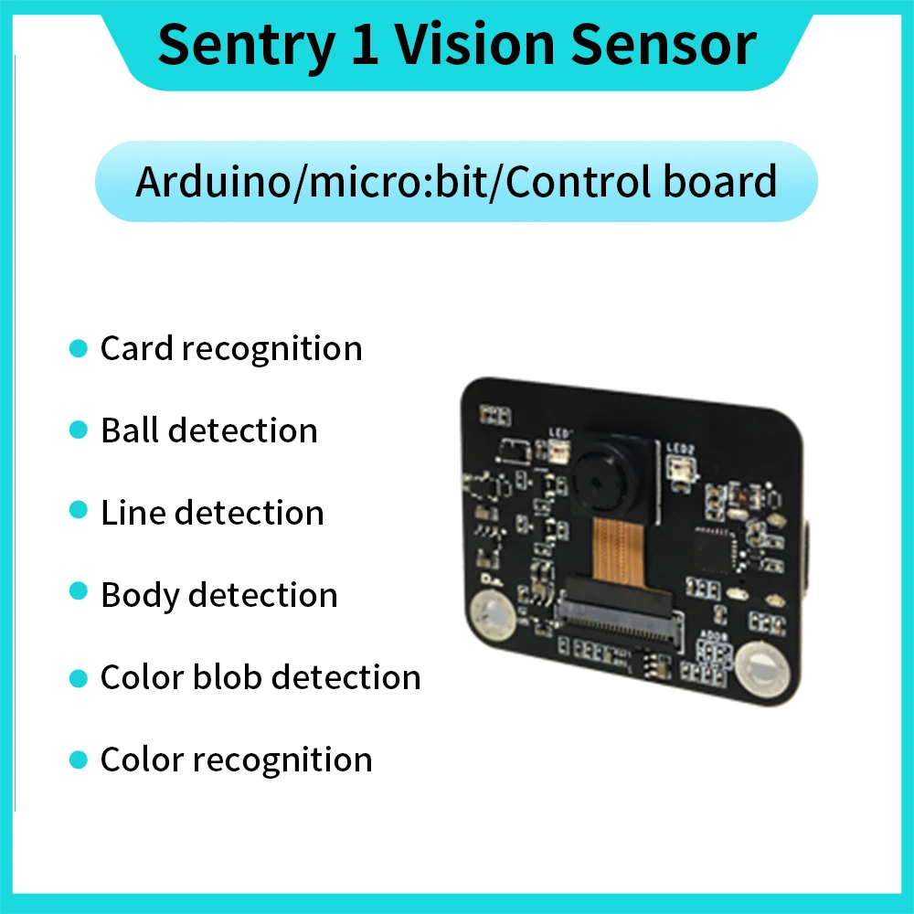 Sensor de Visión Keyestudio Sentry1&2 para Arduino/Micro:Bit/Raspberry Pi, Cámara de Gran Apertura, Compatible con Conector Inteligente Tipo-C