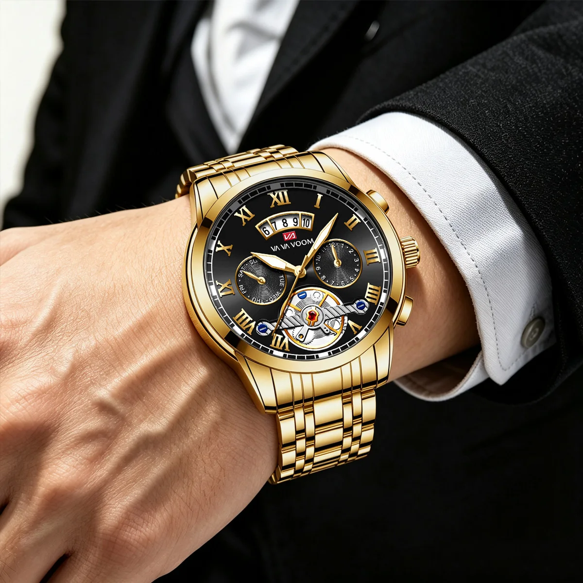 Reloj Masculino de lujo para hombre de la mejor marca, reloj luminiscente de acero inoxidable, reloj deportivo informal elegante 3Bar resistente al agua para exteriores