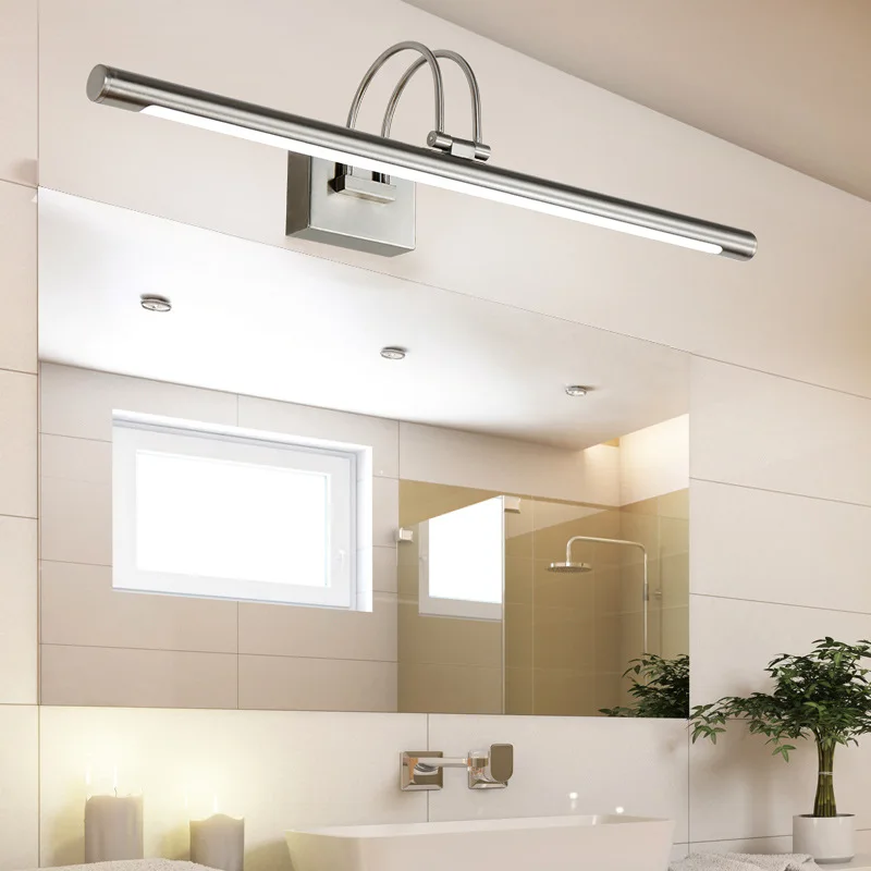Lámparas de pared modernas para espejo de tocador, apliques LED de hierro para baño, iluminación decorativa para el hogar, giratorios, en color níquel y bronce.