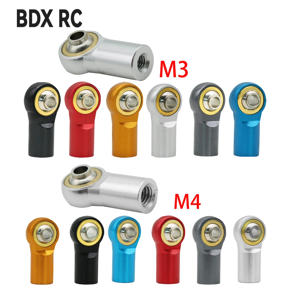 Metal M3 M4 enlace barra de acoplamiento extremo rótula amortiguador rótula para 1/10 RC coche trepador AXIAL SCX10 Tamiya CC01 YK4102