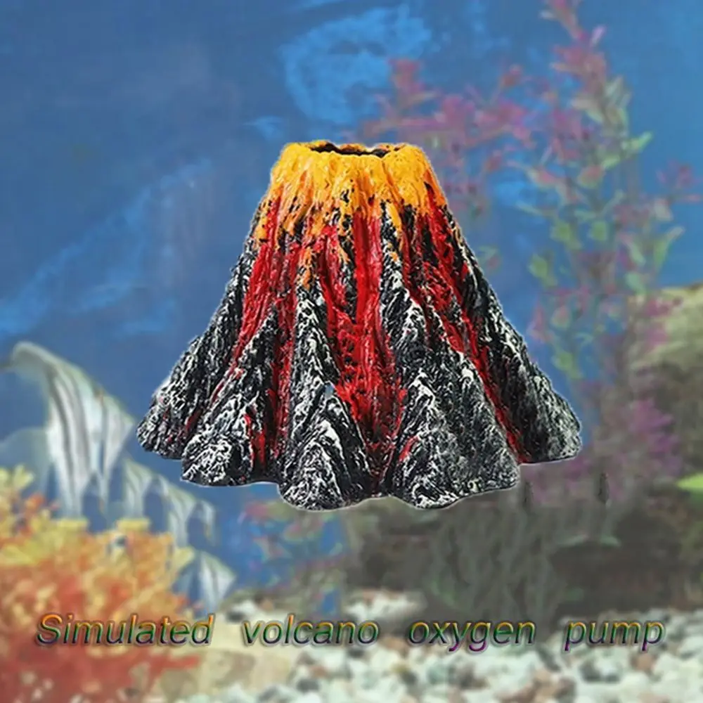 Adornos de simulación de volcán, piedra de aire creativa, micropaisaje, decoración de tanque de peces de alta calidad, 8,5x5,5 cm