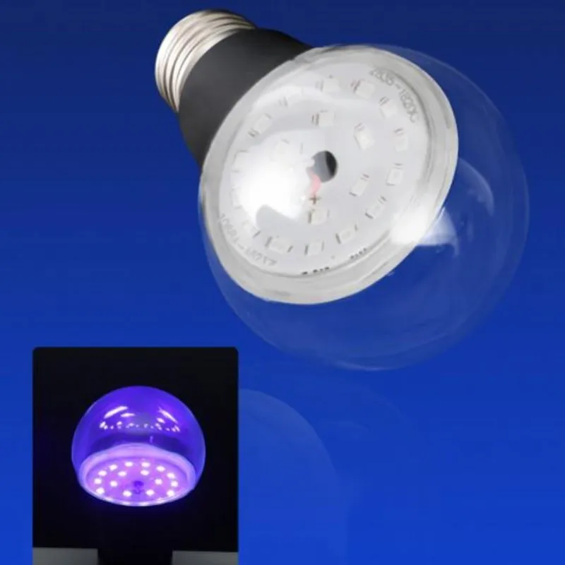 Bombilla Led negra de 9W E27 UV 395nm que brilla en la oscuridad para pintura corporal Club fiesta carteles de neón luz negra Led 385-400nm lámpara de bombilla Led