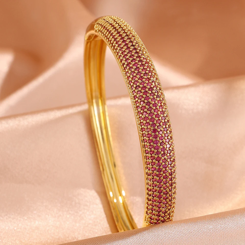 Yupsk - Pulsera de Circonia Brillante y Lujosa con Micropavé Completo para Mujer, Hermosa Joyería para Novia, Boda, Fiesta, Regalo Exquisito