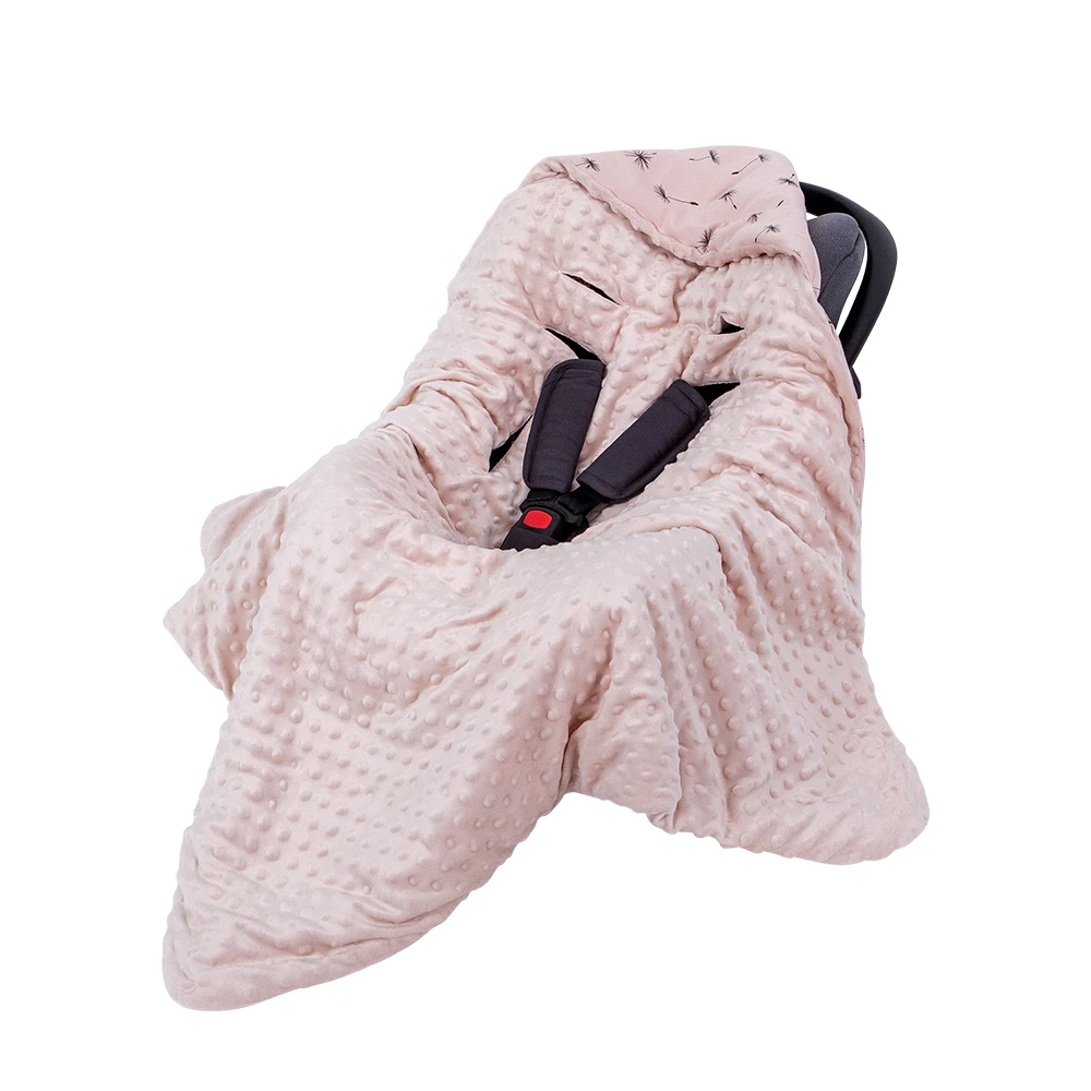 Manta para bebé recién nacido con capucha a prueba de viento, manta envolvente portátil cálida para llevar en cesta, asientos de seguridad para coche de bebé de 0 a 3 meses