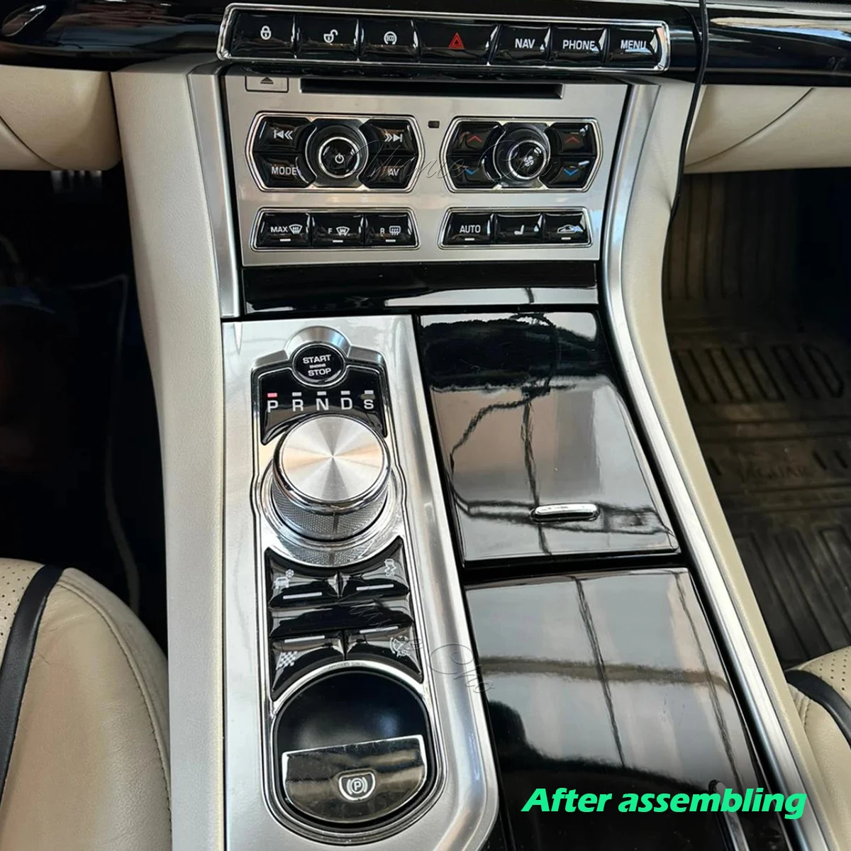 Pegatinas de botón para Jaguar XF, cubiertas negras de 2012 a 2015, accesorios para Jaguar X250, calcomanías de reparación de interruptor de engranaje Interior de CA