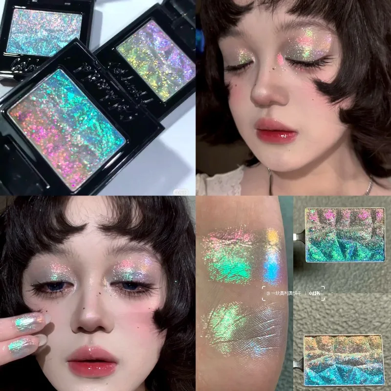 Paleta de sombras de ojos Coldnwild Chameleon con efecto degradado, resistente al agua, de larga duración, fácil de difuminar, maquillaje de ojos con brillo duocromo