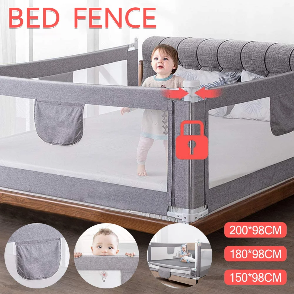 Barandilla de Seguridad para Cama de Bebé, Barandilla Anticaídas para Niños, Barrera Protectora para Cama de Niño, Protectores Ajustables para Cuna