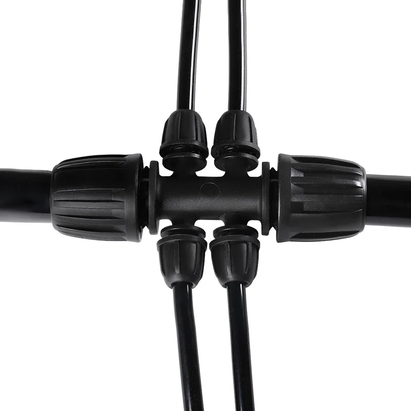 5 uds 1/2 ''PE tubo 16mm conector bloqueado a 4/7mm 3/4/6 vías conector jardín riego por goteo accesorios de riego