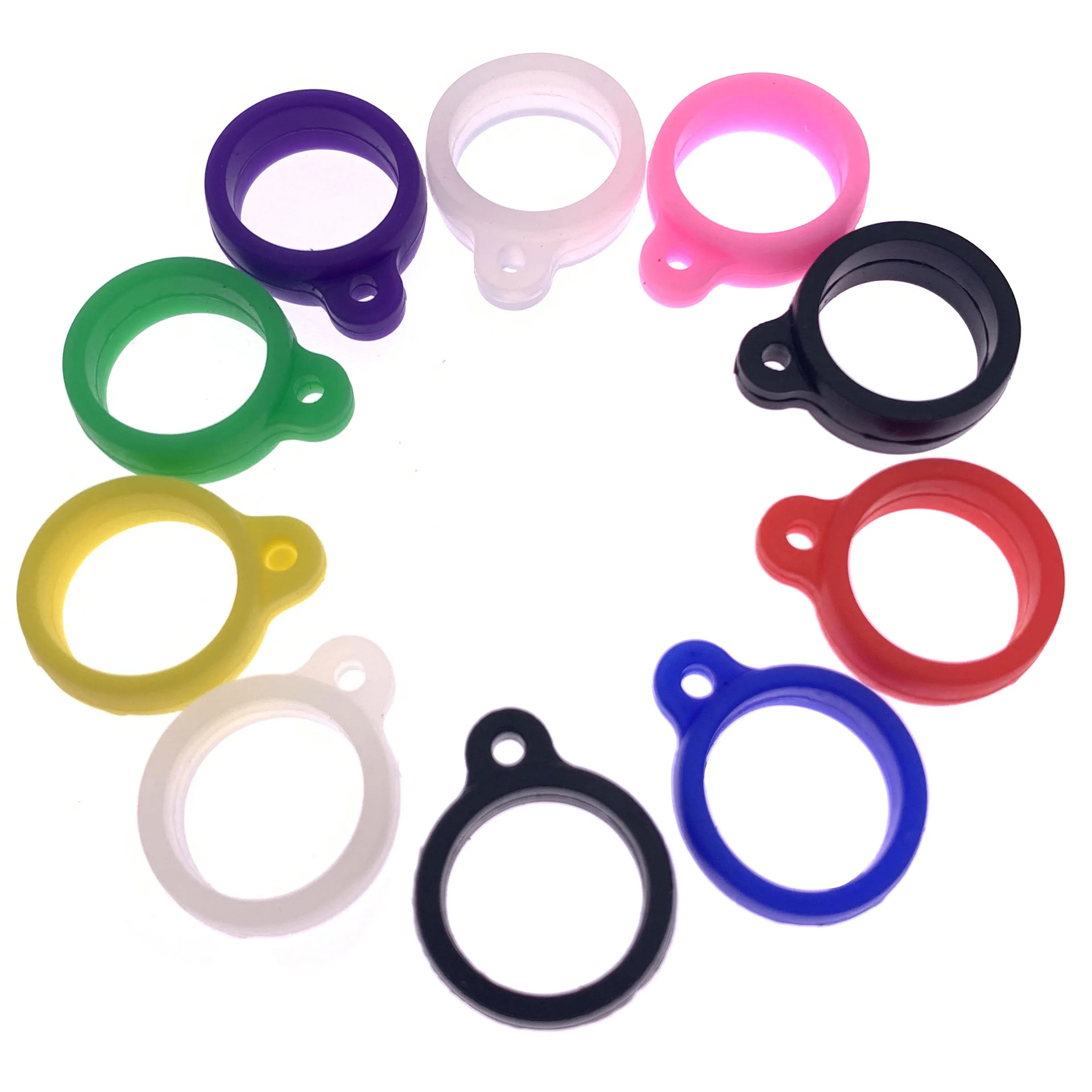 10 Uds. Universal antipérdida cepillo de dientes pluma collar cordones anillo portátil Anti-caída anillo de silicona soporte de cordón aro suave