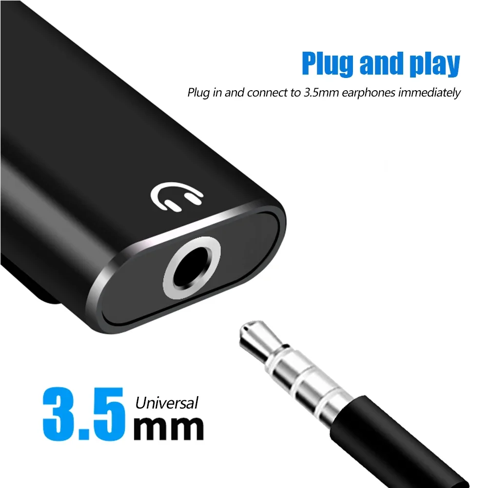 Adaptador de Tipo C a Conector de 3.5mm para Xiaomi Huawei, Divisor de Audio para Teléfono con Señal Analógica, Cargador de Auriculares USB-C, No Compatible con iPhone Samsung