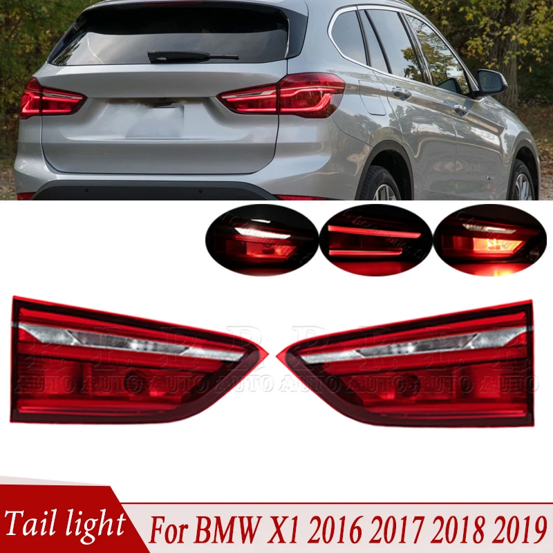 Conjunto de lámpara trasera LED para BMW X1 2016-2019, luz de advertencia de freno trasero, luz de señal de giro, luz de marcha atrás 63217350697 63217350698