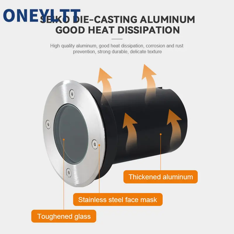 Lámpara de suelo de luz LED subterránea GU10, foco de tierra para exteriores, paisaje, camino de jardín, lámpara enterrada para carcasa de bombilla gu10, envío gratis