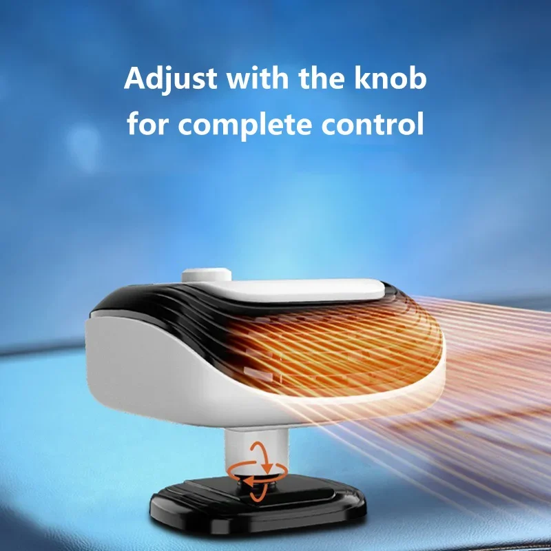 360 °   Calefactor de Coche Rápido de Invierno con Rotación, 12V/24V, Ventilador de Calefacción para Coche, Gran Área de Soplado, Velocidad del Viento Ajustable, Desempañador de Parabrisas 2026