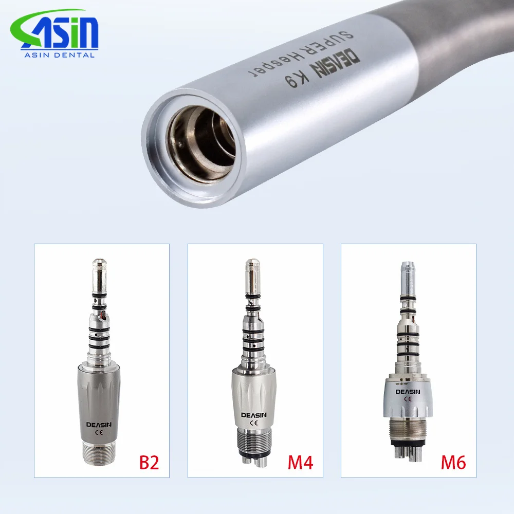 Pieza de mano Dental de aleación de titanio, cabezal de torsión de fibra óptica, turbina de aire, rodamiento de cerámica para KaVo 2/4/6, Conector de orificio, herramienta de dentista