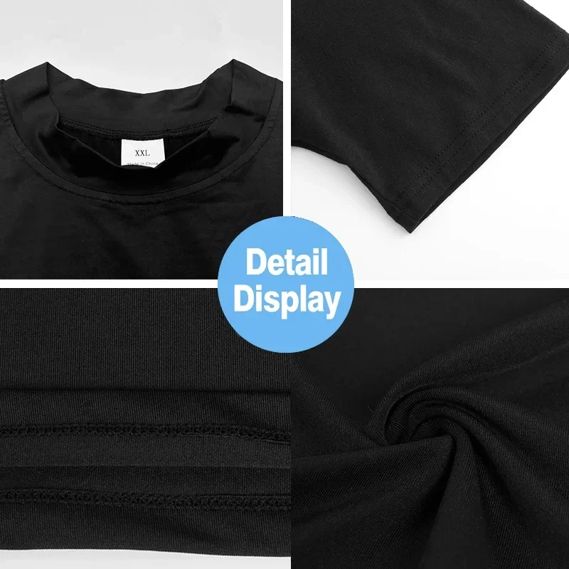 1/2 Uds. Camisas de compresión para hombre, camisetas para correr de verano, camisetas deportivas elásticas de secado rápido con cuello alto, camiseta de manga corta para gimnasio atlético