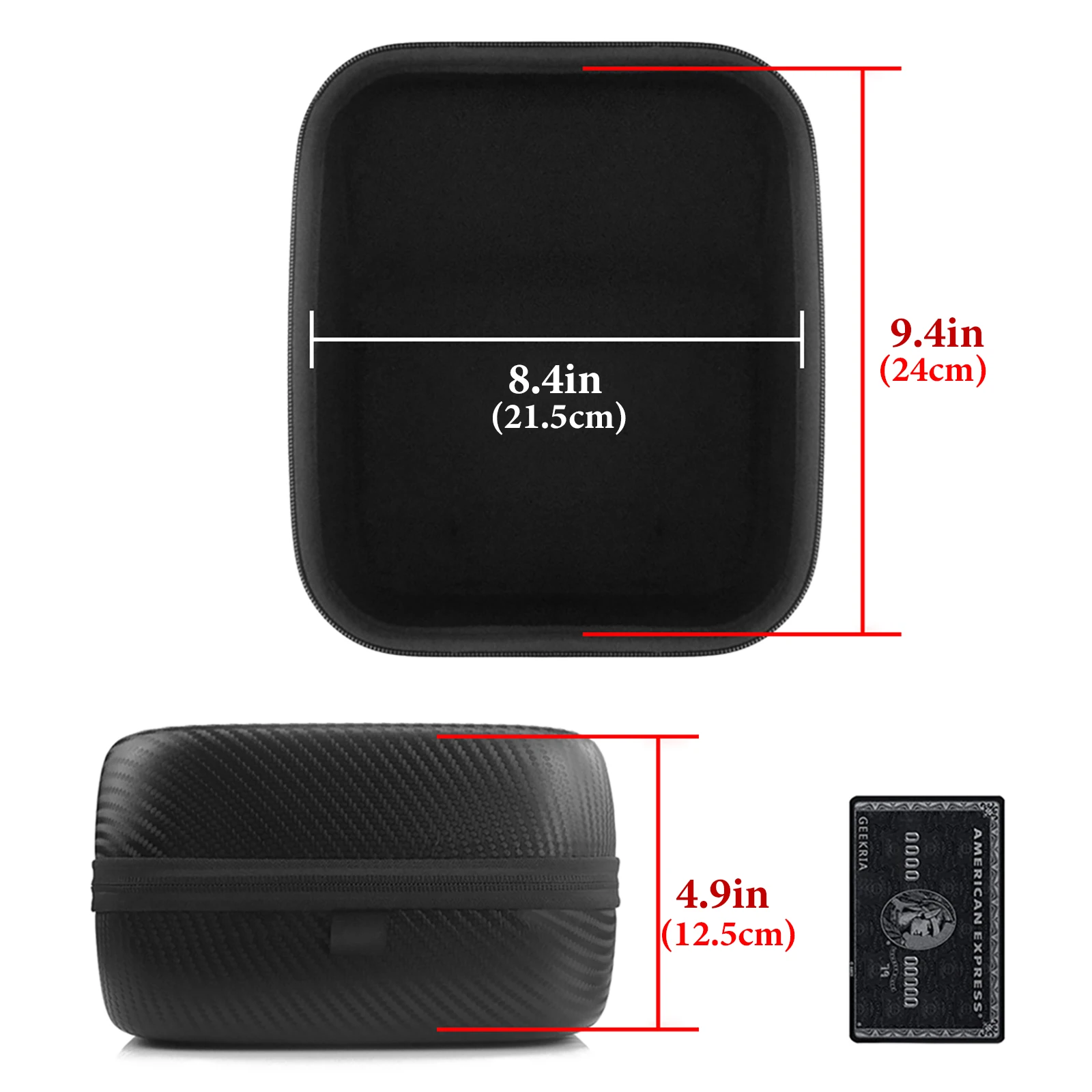 Geekria - Funda para auriculares HD 599 598 HD 660s HD 650 AKG K845, estuche rígido portátil protector para almacenamiento de cables de auriculares