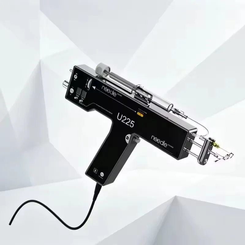 Pistola de Mesoterapia Portátil U225 de Acero Inoxidable y Plástico, Sin Agujas, Antienvejecimiento, Cristal para la Piel, Rejuvenecimiento Facial y del Cuero Cabelludo