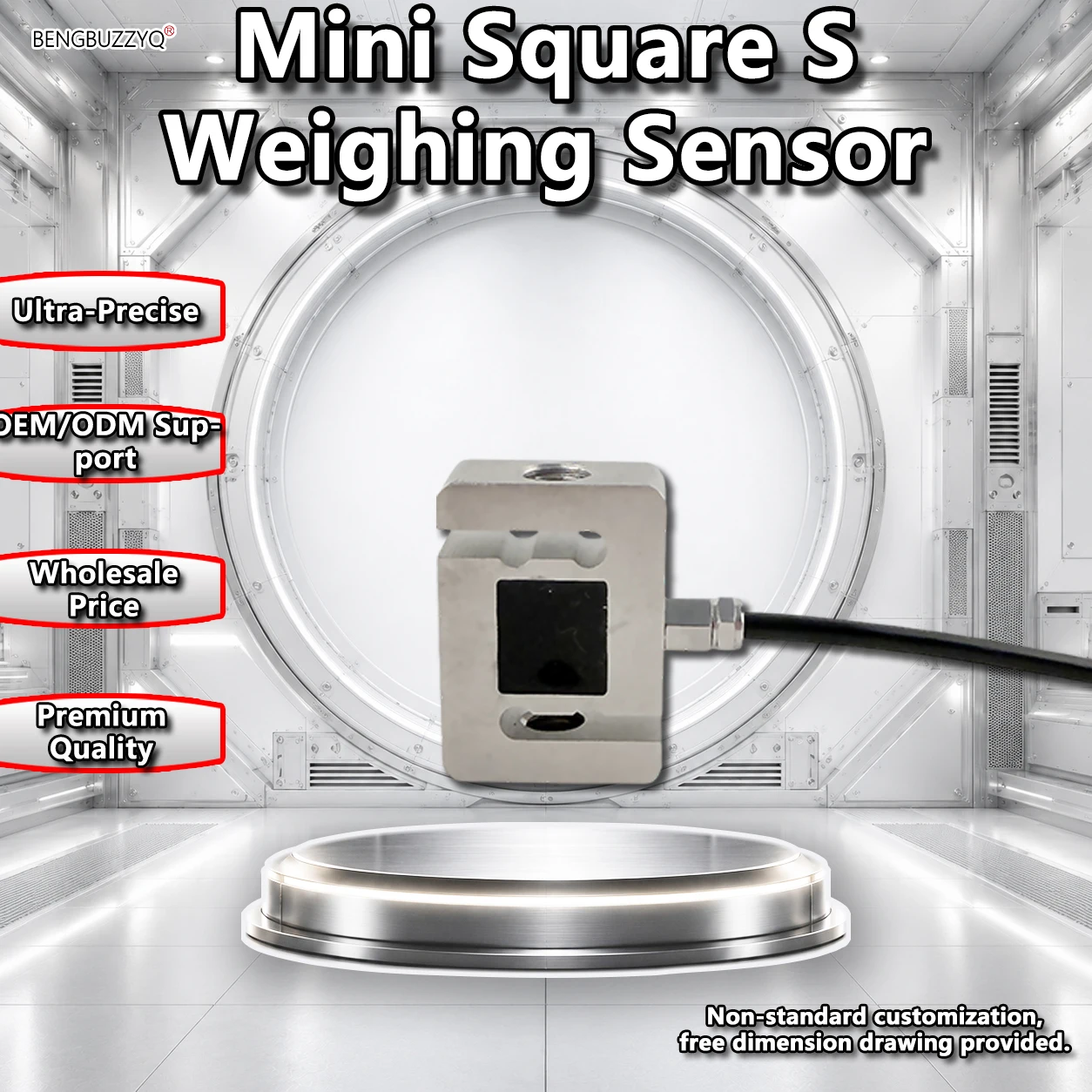 Sensor de Celda de Carga Tipo S en Miniatura de 30 kg, 100 kg, 200 kg, Transductor de Fuerza Bidireccional de Tensión y Compresión, Grado Profesional