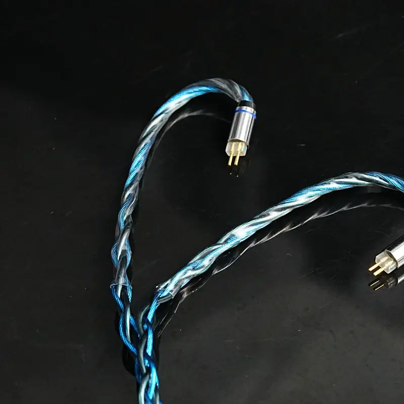 XINHS-Cable de auriculares Enchapado en plata, conector Coaxial blindado de cobre y cristal individual, H06 8N