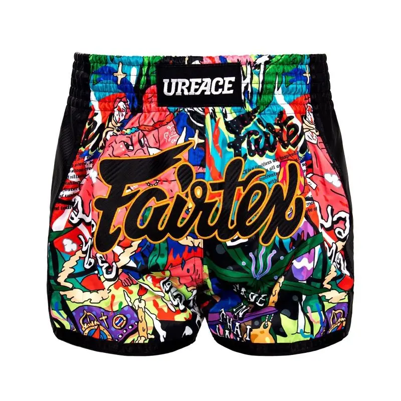 Edición limitada URFACE X-Fairtex Boxeo Muay Thai Pantalones cortos de combate de lucha para hombres y mujeres Entrenamiento y ejercicio