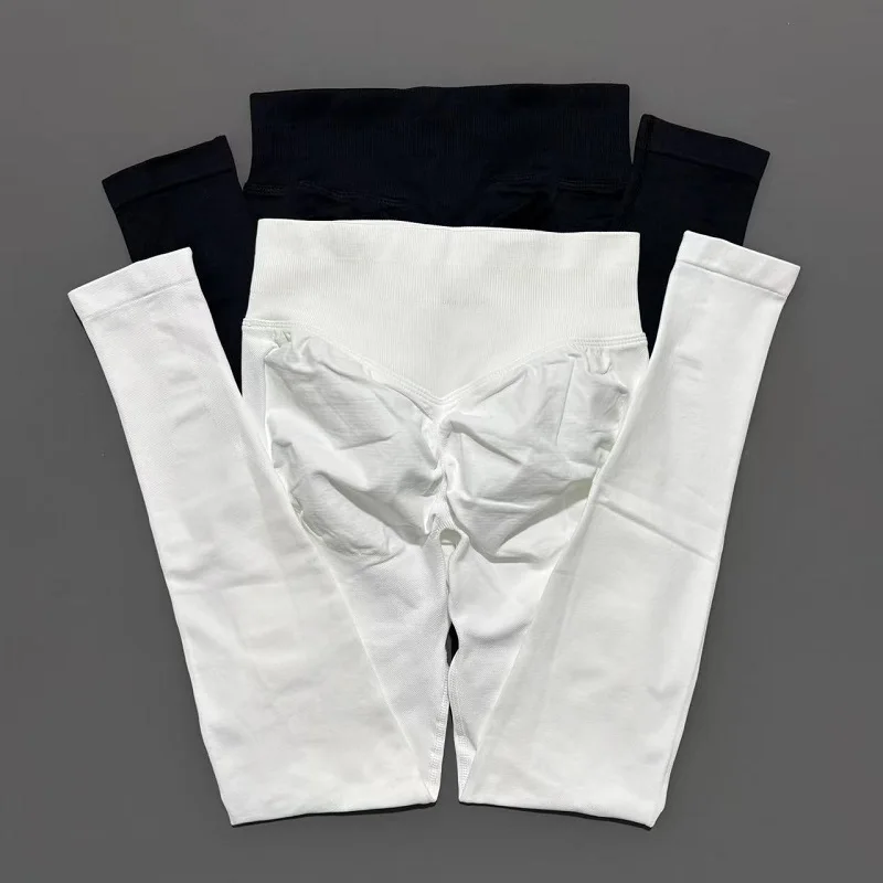 Mallas deportivas para mujer, pantalones largos de Yoga sin costuras, mallas elásticas para ejercicio, ropa deportiva para correr en bicicleta, pantalones de entrenamiento para gimnasio