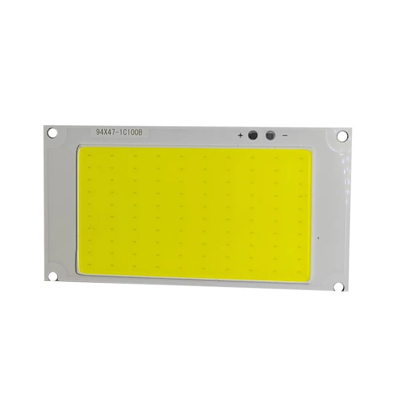 94*47mm Ultra brillante 50W DC 3V 3,7 V COB fuente de luz LED Chip a bordo blanco frío para lámparas de trabajo DIY