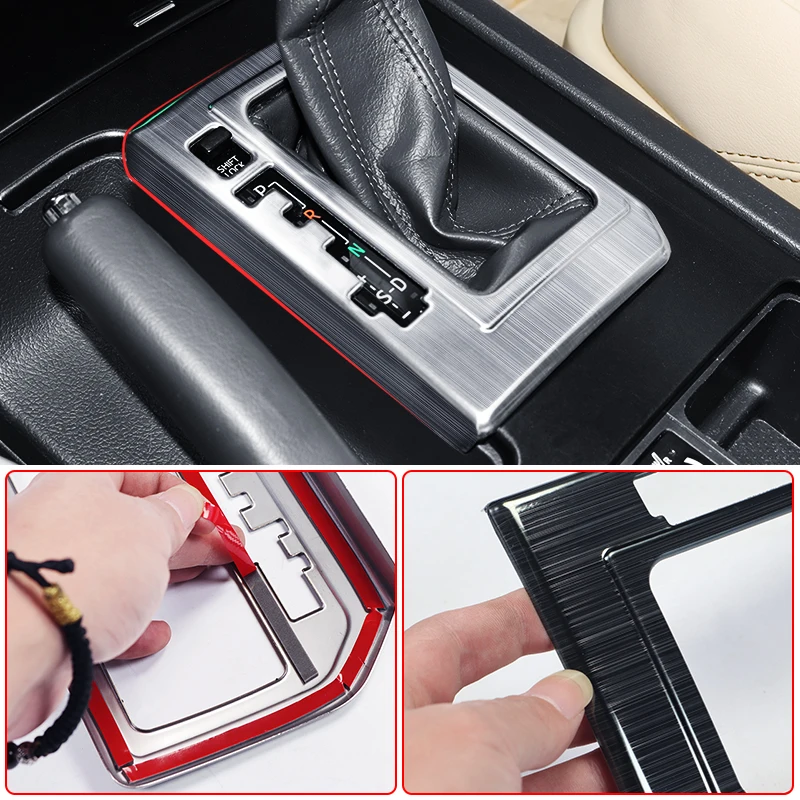 Cubierta de transmisión para Toyota Land Cruiser Prado 150 Lc150 Fj150, Panel de engranaje de Control, accesorios de decoración, modificación, 2017-2010 Mango de caja de cambios 2016 2015 2014 2013 2012 2011