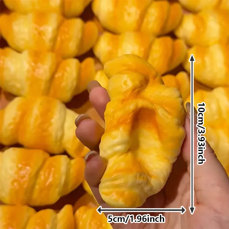 1/2/3 Piezas Juguete Blandito de Croissant para Apretar, de Subida Lenta, Pegajoso, para Aliviar el Estrés, Suave, Creativo, Simulación de Pan, Regalos Antiestrés