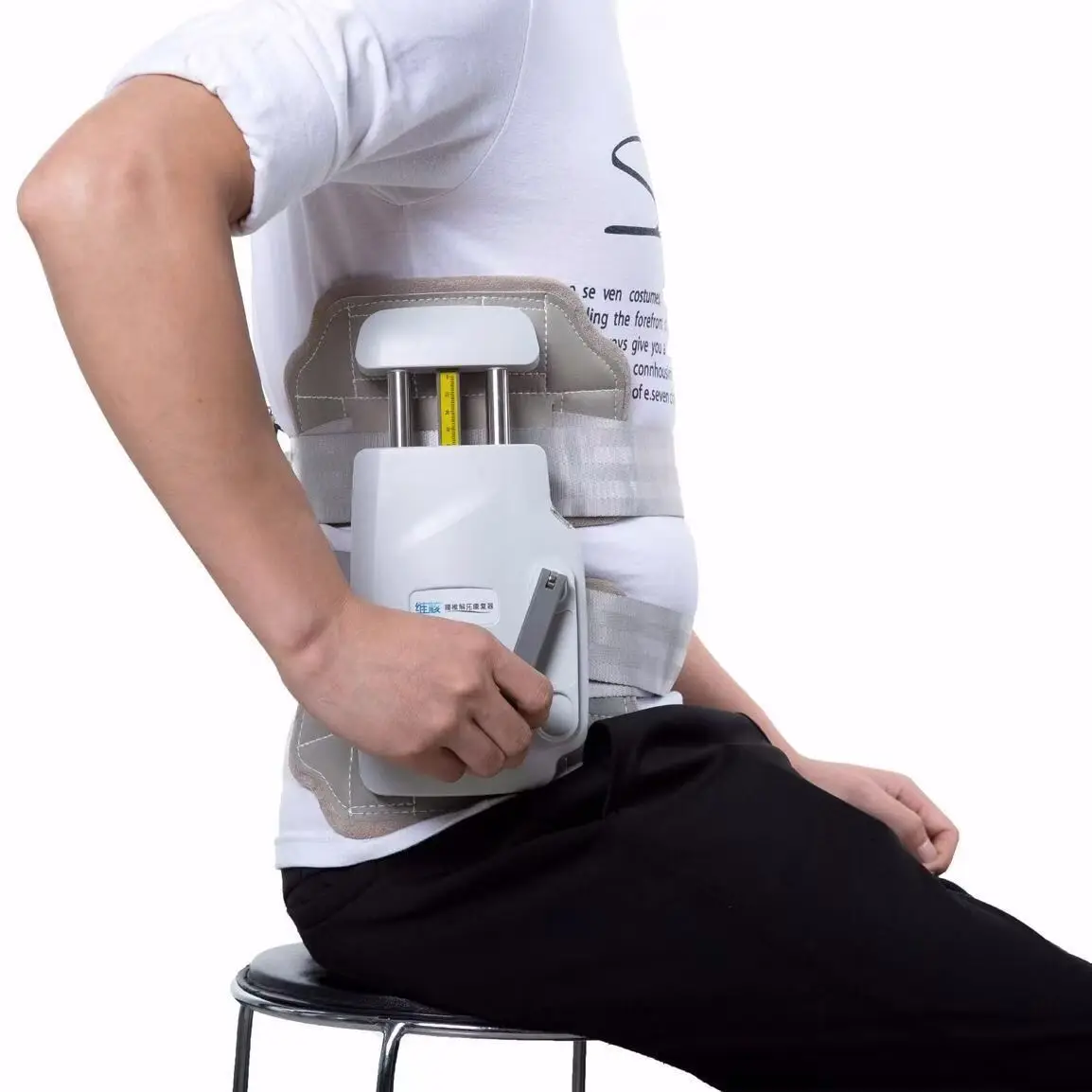 Cinturón de tracción lumbar portátil, soporte de cintura, dispositivo de estiramiento espinal, cinturón de soporte lumbar para el hogar