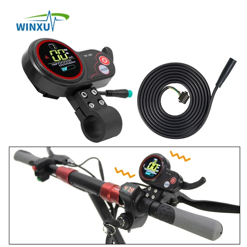 Motor sin escobillas de onda sinusoidal FOC, controlador Universal de TF-100, pantalla LCD a Color, 36V, 48V, 350W, 18A, para patinete eléctrico y bicicleta