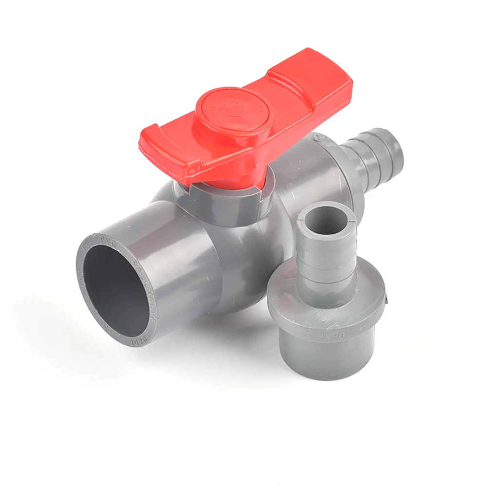 Tubo tipo enchufe y rosca de 20/25/32/40/50mm, válvula de PVC, accesorios de riego para jardín agrícola, 1 ud.