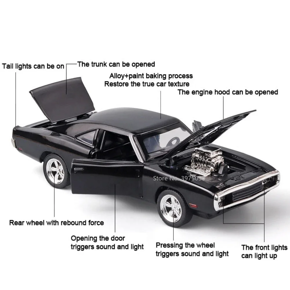Modelo de coche de Metal con cargador a escala 1/32, vehículo de aleación fundido a presión, juguetes de alta simulación con coche extraíble, regalos para niños