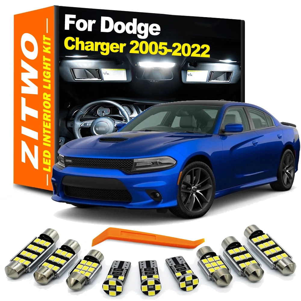 ZITWO-luz LED Interior para vehículo, bombilla de cortesía para puerta, Kit de lámpara para maletero para Dodge Charger 2005 2006 - 2019 2020 2021 2022, accesorios