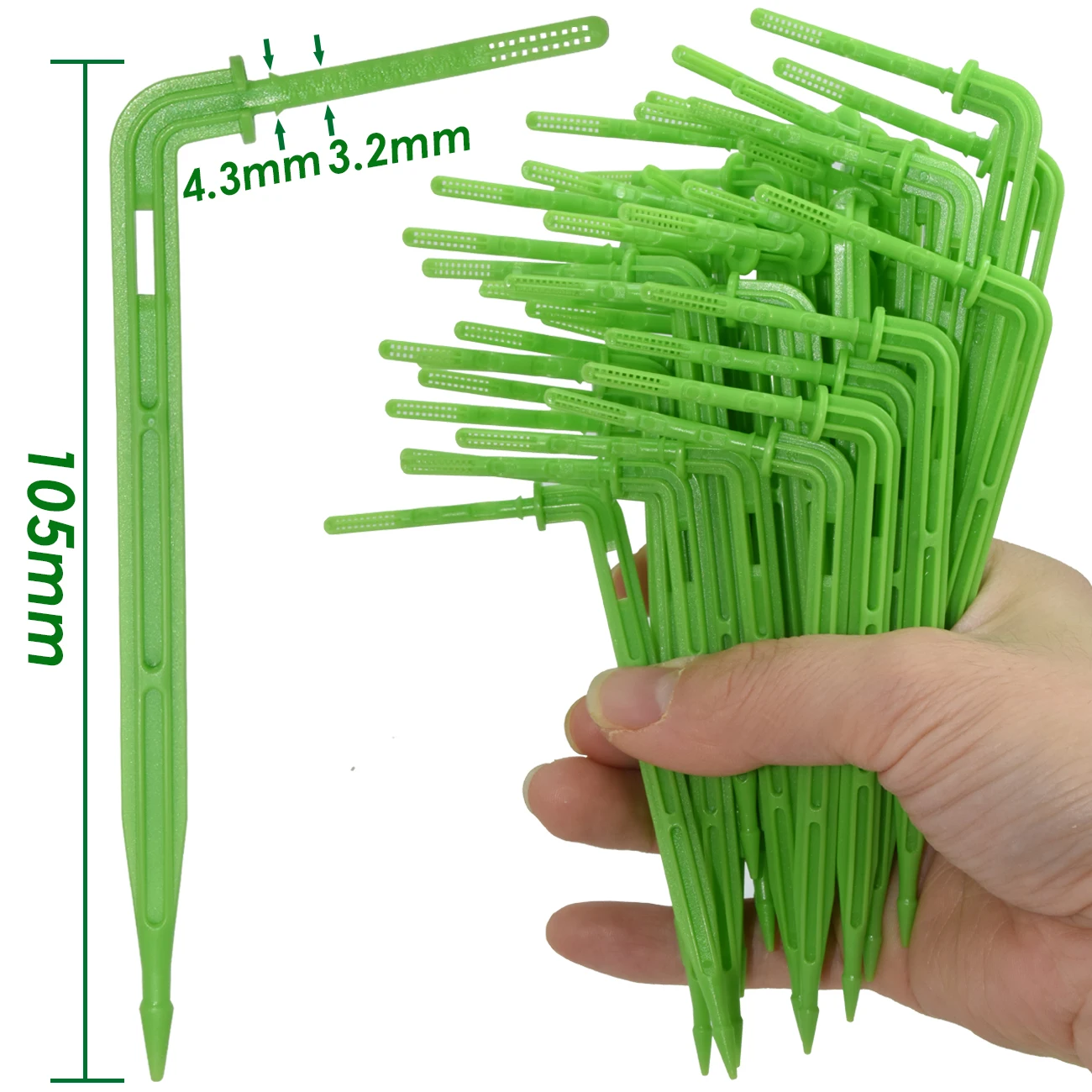 KESLA 25 uds gotero de flecha curva para invernadero Micro Kit de riego por goteo emisores para manguera de 3/5mm Micro gotero de ahorro de riego de jardín