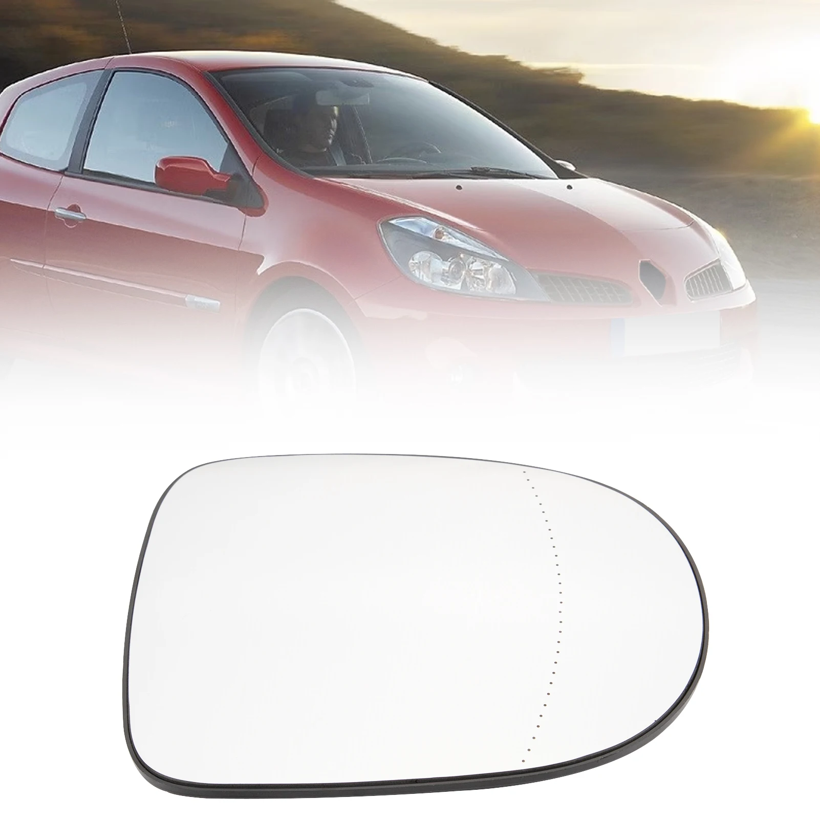 Cristal de espejo trasero calefactable derecho del coche 7701069522 6064542 M 7701069553   Para Renault Clio 3 2009-2012 Twingo 2010-2014