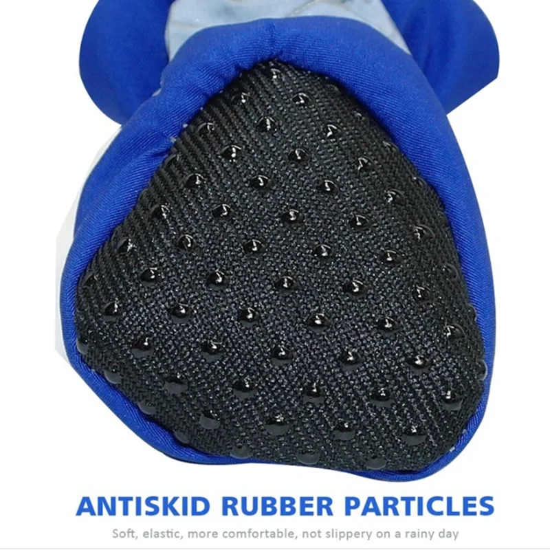 Juego de 4 Zapatos Impermeables para Perros, Botas Antideslizantes para Lluvia, Calzado para Perros Pequeños, Cachorros, Botines para Mascotas, Accesorios para Patas de Perro